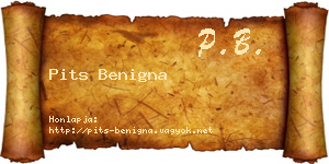Pits Benigna névjegykártya